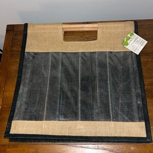 Brand New Bella Vita Reusable Jute Wine Gourmet Bag Unique Sustainable